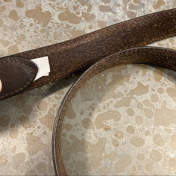 Camo Genuine Leather Belt Brown Size 42 Camouflage Brown Leaves Belt - Picture 7 of 8